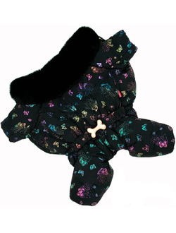 FOR MY DOGS комбинезон для собак Бабочки черный