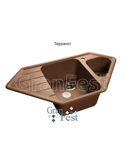 Керамическая мойка Granfest Гранфест CORNER GF-C950E 2 секционная мойка с отверстием под смеситель