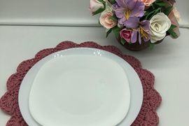 Сервировочная салфетка из полиэфирного шнура