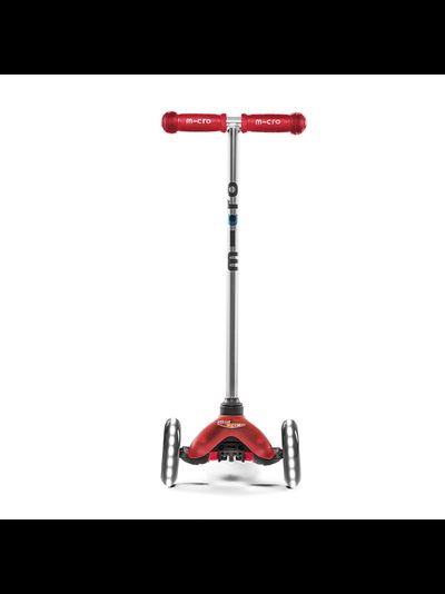 Самокат MINI MICRO КРАСНЫЙ LED СВЕТЯЩИЕСЯ КОЛЕСА