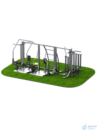 Уличный тренажерный комплекс на раме