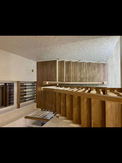 Лестница на металлическом каркасе  (Дуб)