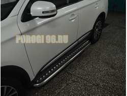 Пороги с площадкой d53 для Mitsubishi Outlander (2018 -...)