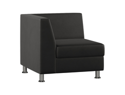 Модуль Everprof Monro с подлокотником одноместный правый Экокожа Черный