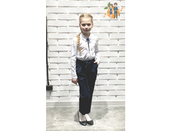 Брюки школьные для девочки Бананы 1-4 класс