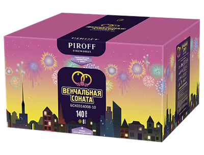 Батарея салютов ВЕНЧАЛЬНАЯ СОНАТА (0,8"; 1" / 140 залпа)