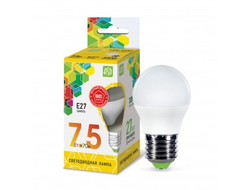 Лампа светодиодная ASD standard Шар P45 E27 7.5W(675lm) 3000К 2K (8W) 83x45 пластик/матовый  3986