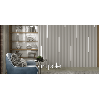 Гипсовая панель ZIGZAG BIG + LED артикул М-0076