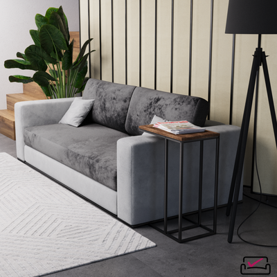 Чехол на сиденье 3х местного дивана, диван-книжку, на сиденье углового дивана.  Велюр Графит