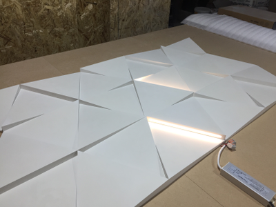 Световая 3D панель "Triangle", ракурс 3