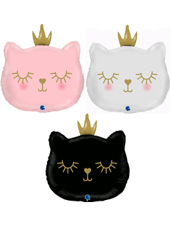 Шар 26"/66 см Котенок Принцесса, Италия, МИКС