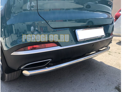 Защита заднего бампера d60 для Chery Tiggo 7 Pro 2021-