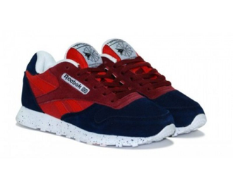 Женские кроссовки REEBOK CLASSIC замшевые красно-синие