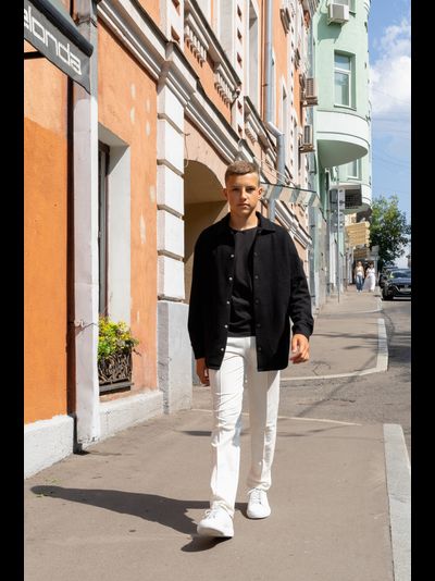 Теплая рубашка на кнопках