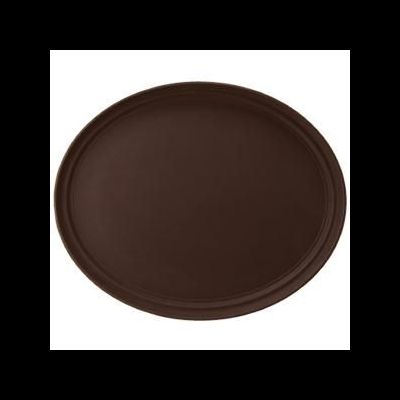 Поднос прорезиненный овал. 63*51,5 см. коричневый