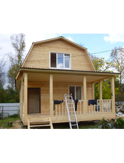 Баня 6Х6 каркасная с мансардой