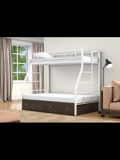 Двухъярусная кровать Раута Твист белая