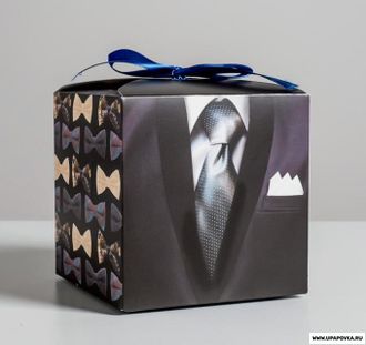 Коробка подарочная «Джентльмену» 12 x 12 x 12 см