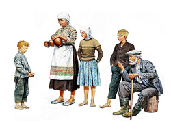 Сборная модель: (Master Box MB3588) Сельские жители