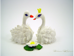 Лебеди из полимерной глины