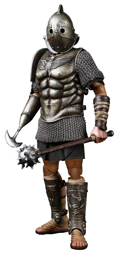Римский гладиатор скисор (арбелас) в серебряной броне - Коллекционная ФИГУРКА 1/6 Imperial Army Hunting Ground Fighter SCISSOR Silver Edition (HH18034) - HHMODEL & HAOYUTOYS