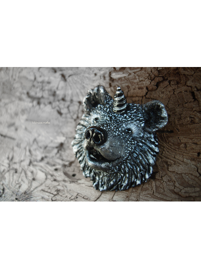 Необычная брошь &quot;Северный МедвеРог. Хранитель Севера&quot;