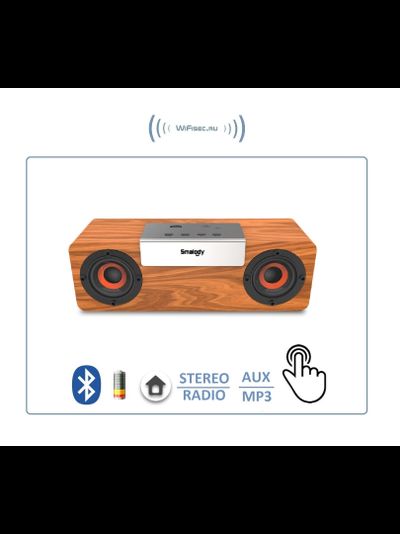 SMALODY SL-50S Bluetooth колонка СТЕРЕО, радио FM, с аккумулятором для использования в помещении