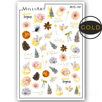 Слайдер-дизайн MilliArt Nails Металл MTL-150