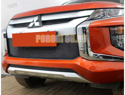 Защита радиатора для Mitsubishi L200 2019- black верх