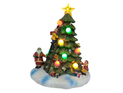 Новогодняя музыкальная композиция "Елка в огнях" 20*17*14см (в ассортименте)