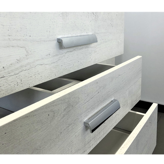 Тумба-умывальник "Никосия-80Н" дуб белый с раковиной Fest 80 F01