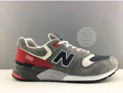 New Balance 999 Серые с красным (41-44) Арт. 020F