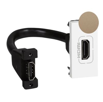 Розетка HDMI с коннектором шампань, 1 модуль - Apolo 5000 - Efapel 45435 SCH