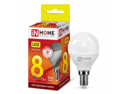 Лампа светодиодная ASD/inHome VC шар P45 E14 8W(720lm) 3000К 2K 83x45 (без пульсации) 0549