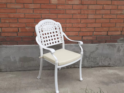 Белая мебель из литого алюминия Vienna 6