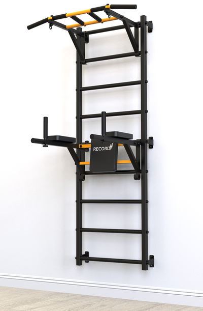 Шведская стенка Рекорд X2 (без опоры на пол) - черный
