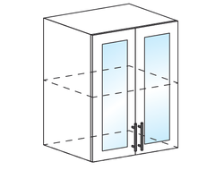 ШВС 600 Шкаф настенный 2-дверный со стеклом