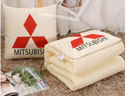 Подушка - одеяло с логотипом MITSUBISHI