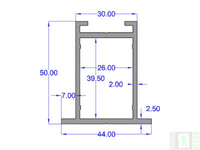 APD44  профиль дверного полотна