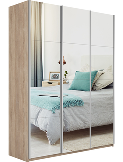 Шкаф-купе трехдверный (3 двери зеркало) | E1 Прайм 1.8м/2.1м