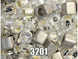 TOHO Beads Mix Junpaku - Crystal/Silver  3201 - ПРОЗРАЧНЫЙ/СЕРЕБРЯНЫЙ (10г)