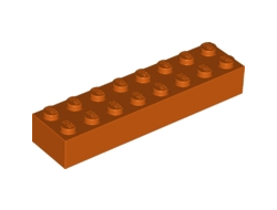 Brick 2 x 8, Dark Orange (3007 / 6351290)