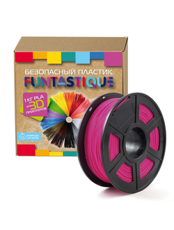 Катушка пластиковая Funtastique PLA-1KG-RB,1.75 мм,1 кг (Малиновый)