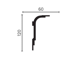Потолочный плинтус DECOR-DIZAYN DD516, из дюрополимера, под покраску, ударопрочный, 2 метра