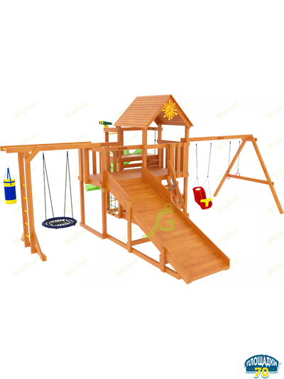 Детская площадка IgraGrad Крафт Pro 4 с зимней горкой