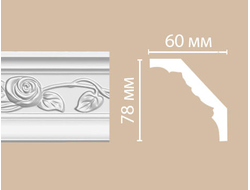 Потолочный плинтус из полиуретана с орнаментом DECOMASTER (Декомастер) - 95614