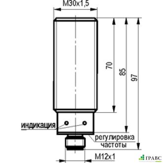 Индуктивный датчик IV2B AC81A5-43P-10-LZS4