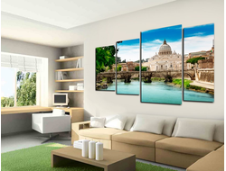 Модульная картина "Древний мост"