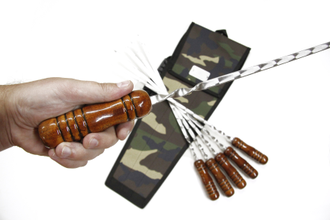 Набор шампуров с деревянными ручками "Охотник-2"
