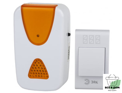 ЭРА Звонок беспроводной А02 100м 32 мелодии с кнопкой инд. 0826